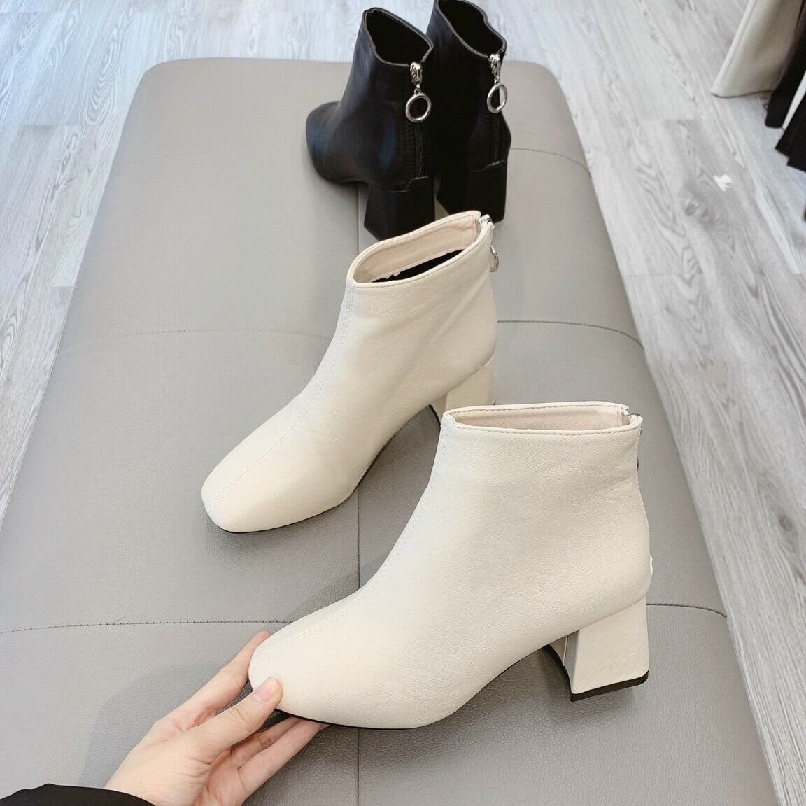 Boot cổ thấp chất mềm êm khoá sau đẹp xinh
