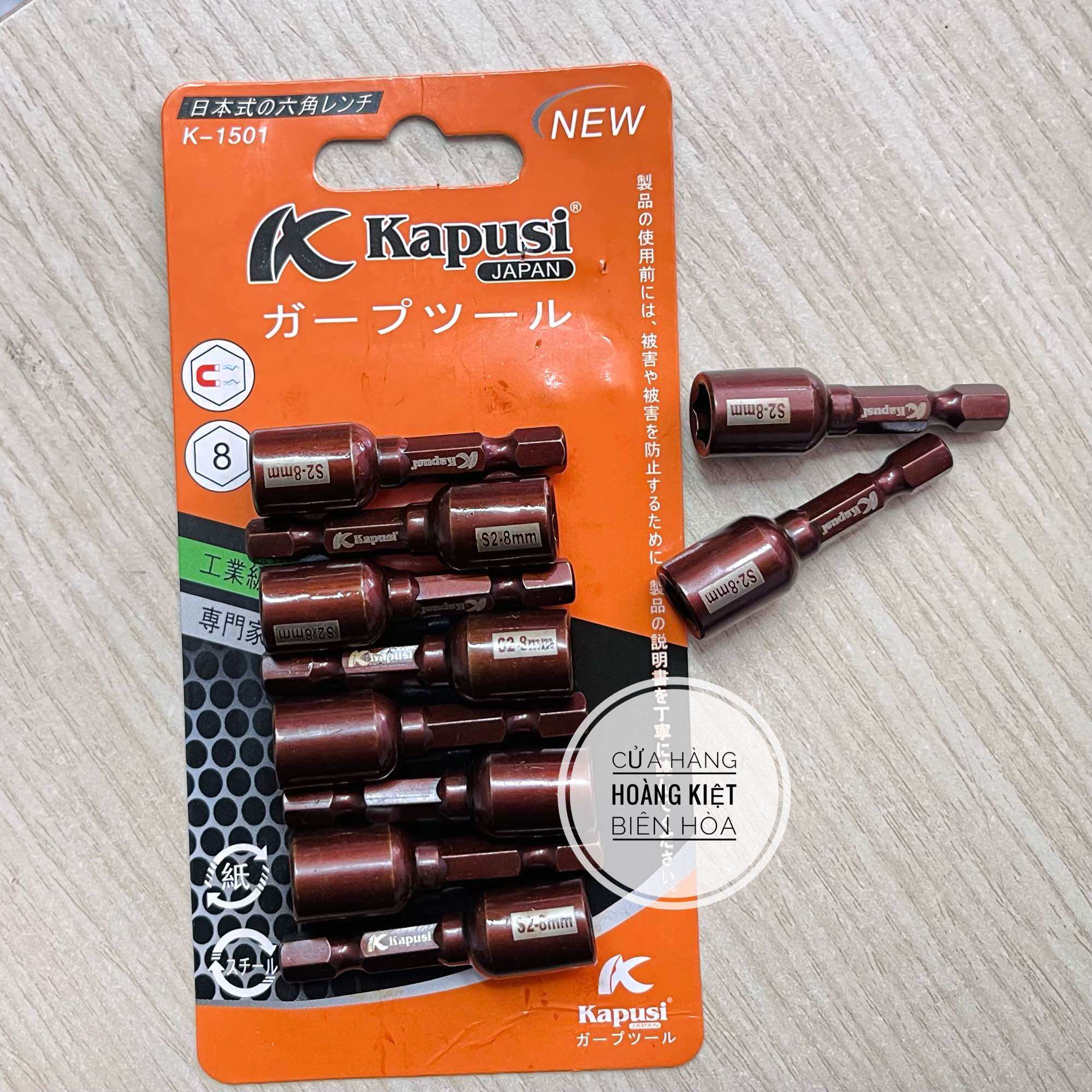 Đầu bắn tôn 8mm s2 nâu kapusi