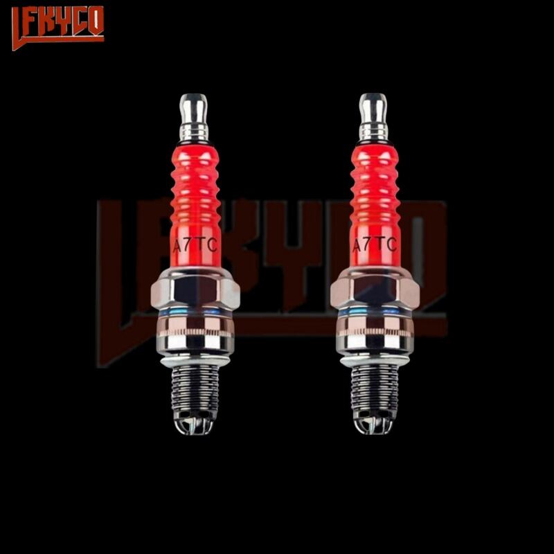 Racing Spark Plug 3 Ba Điện Cực A7TC D8TC Cho GY6 CG 50 70 110 125 150CC Xe Máy ATV Xe Tay Ga Dirt B