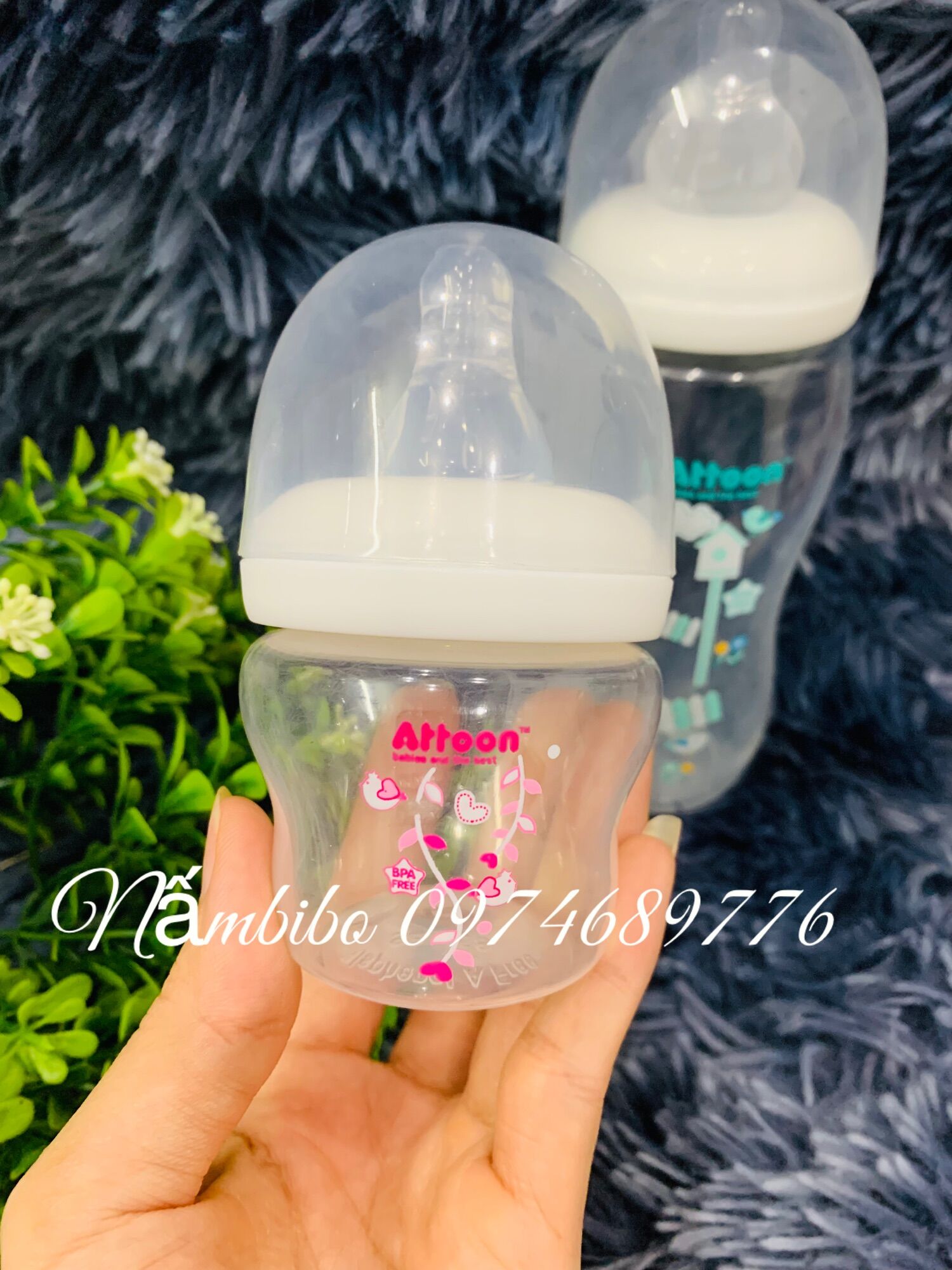 Bình sữa cổ hẹp ATTOON 250ml