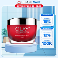 Kem Dưỡng Ban Đêm OLAY REGENERIST Căng Mướt, Sáng Khỏe & Phục Hồi Dấu Hiệu Lão Hóa Hũ 50G