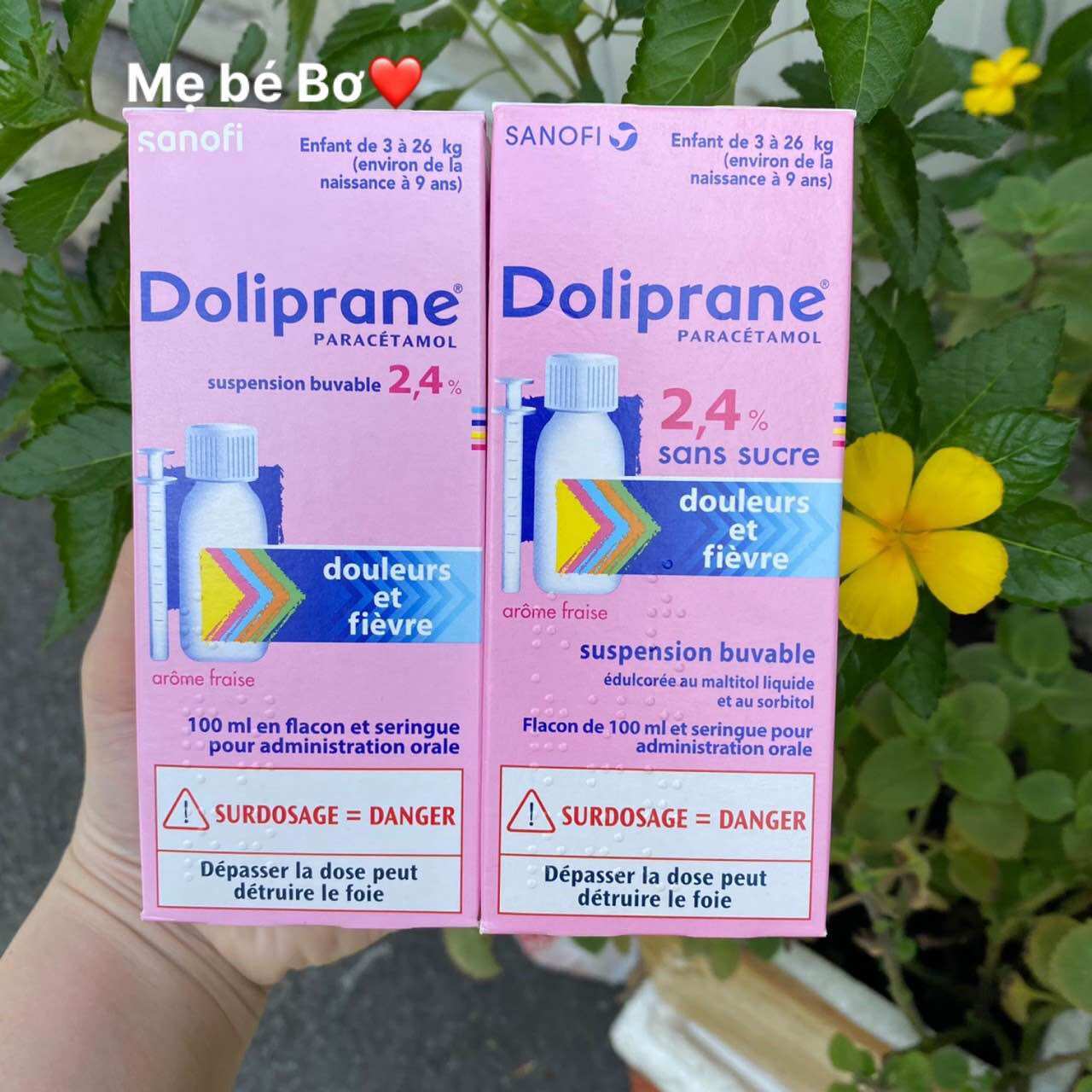 Siro hạ sốt Doliprane Pháp 100ml mẫu mới, date xa