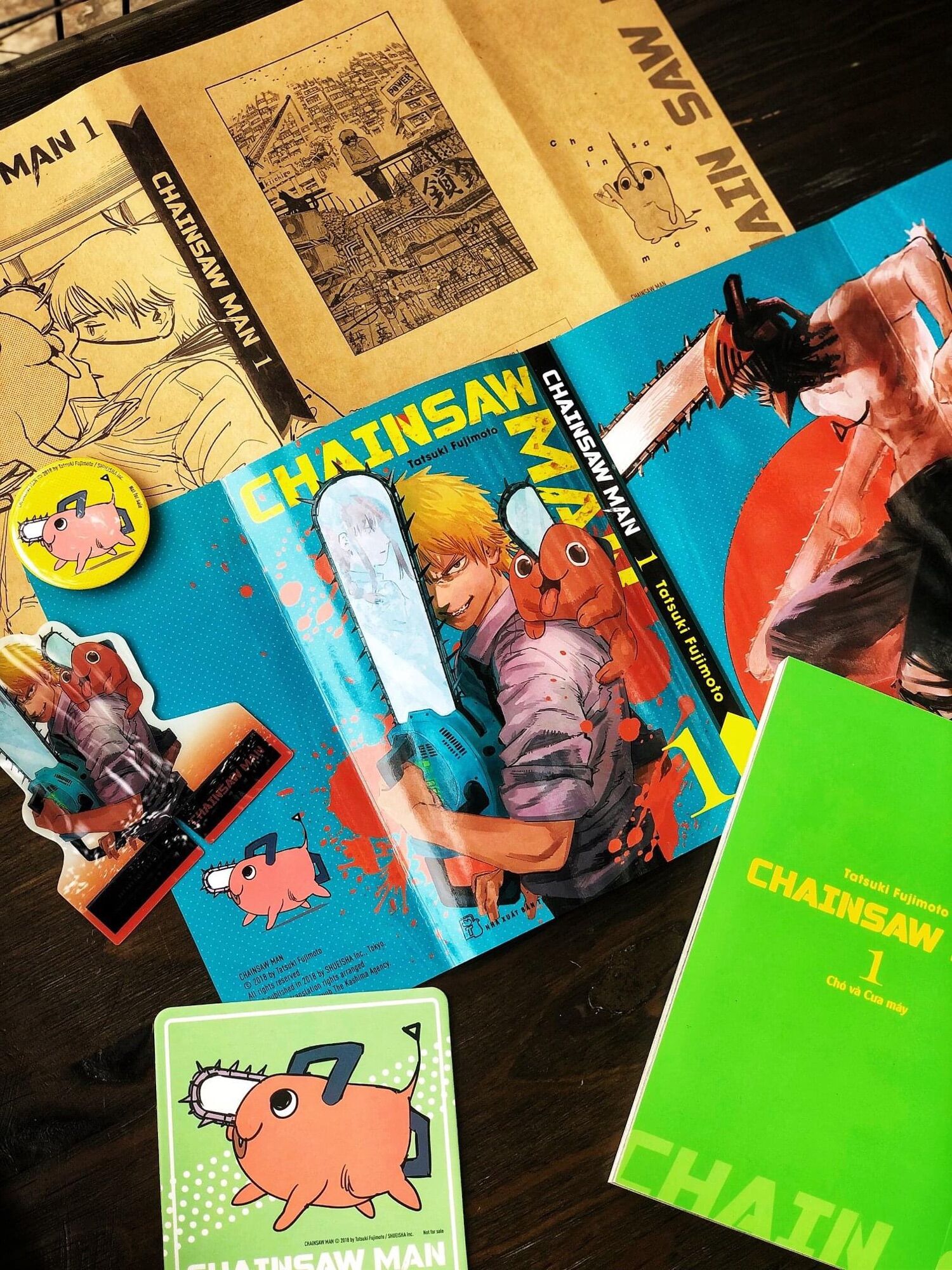 Combo Chainsaw man tập 1 và look back nguyên seal