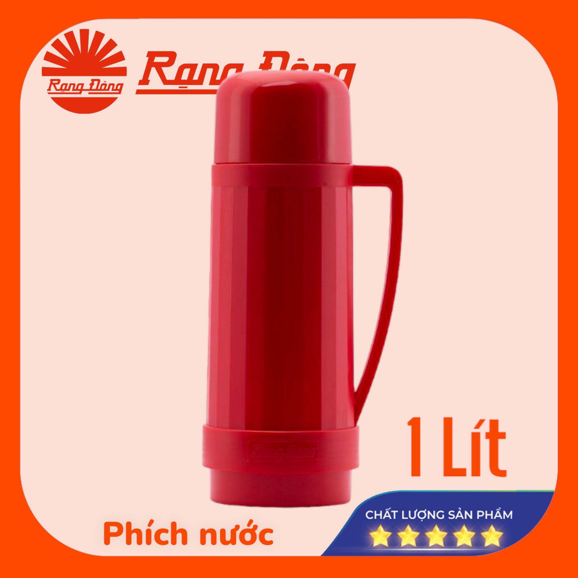 Phích nước mini Rạng Đông 0,5 lít - 1 lít, bình giữ nhiệt cầm tay cá nhân đựng nước nóng
