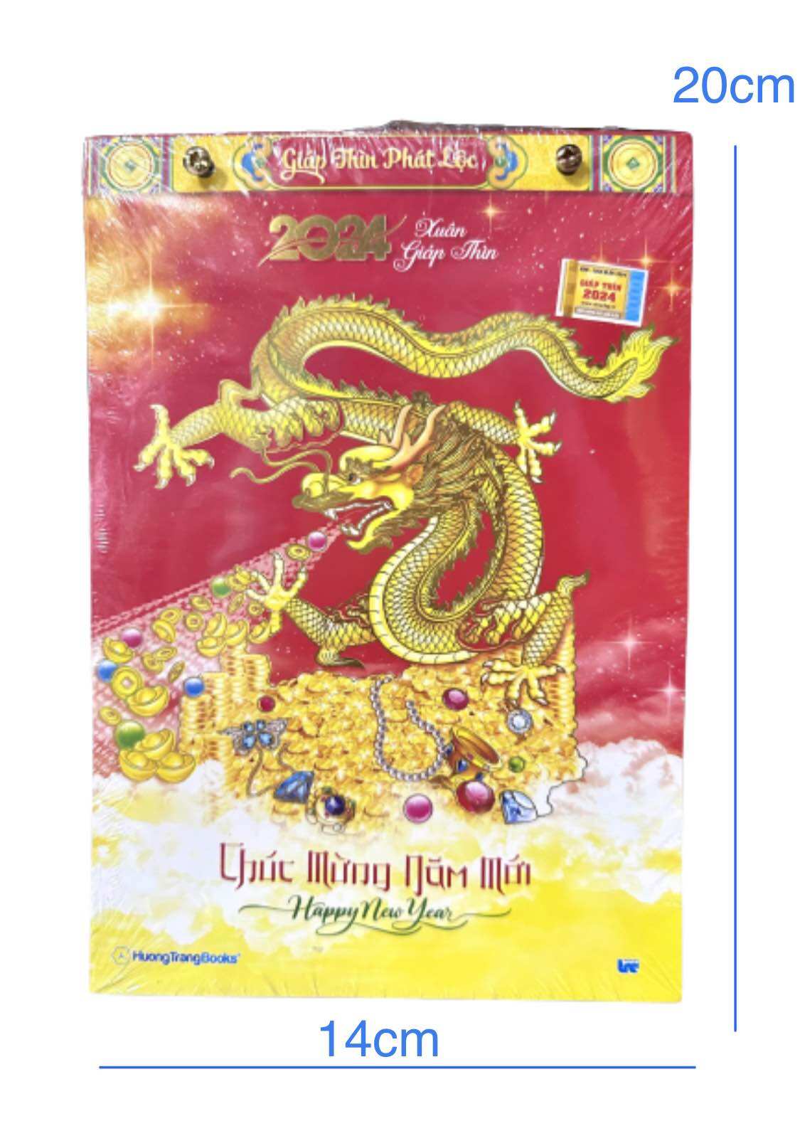 Lốc lịch giáp thìn 2024 - lốc đại 14,5 x 20,5cm - 16 x 24cm - 20 x 30cm - 25 x 35cm - 30x40cm