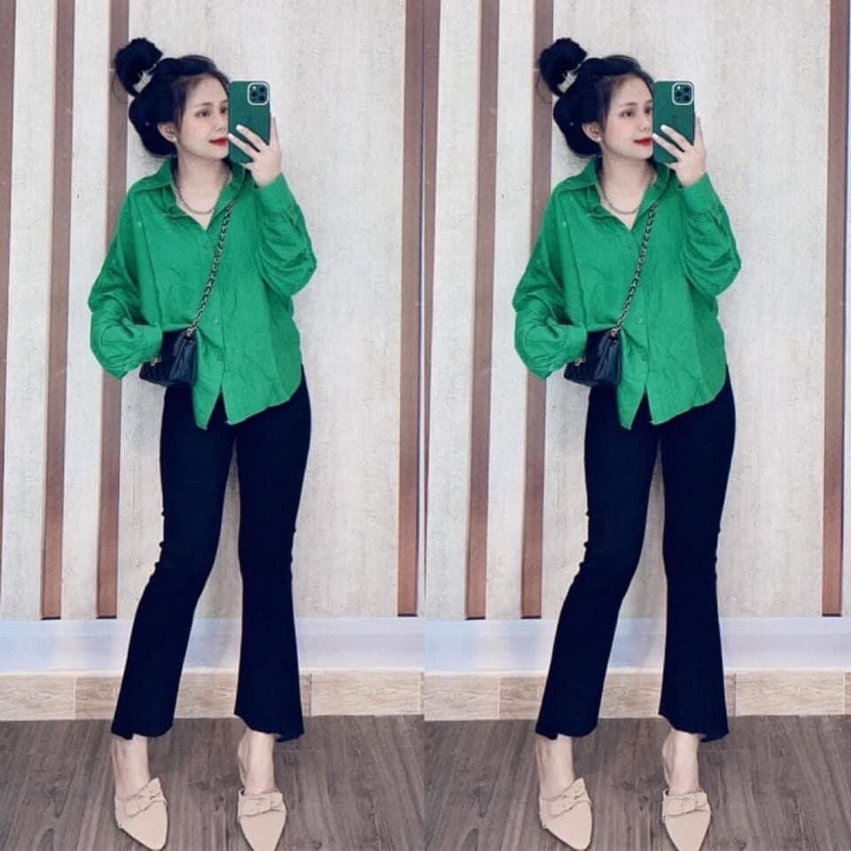 Áo sơ mi xanh đũi chất mát form dưới 60kg.