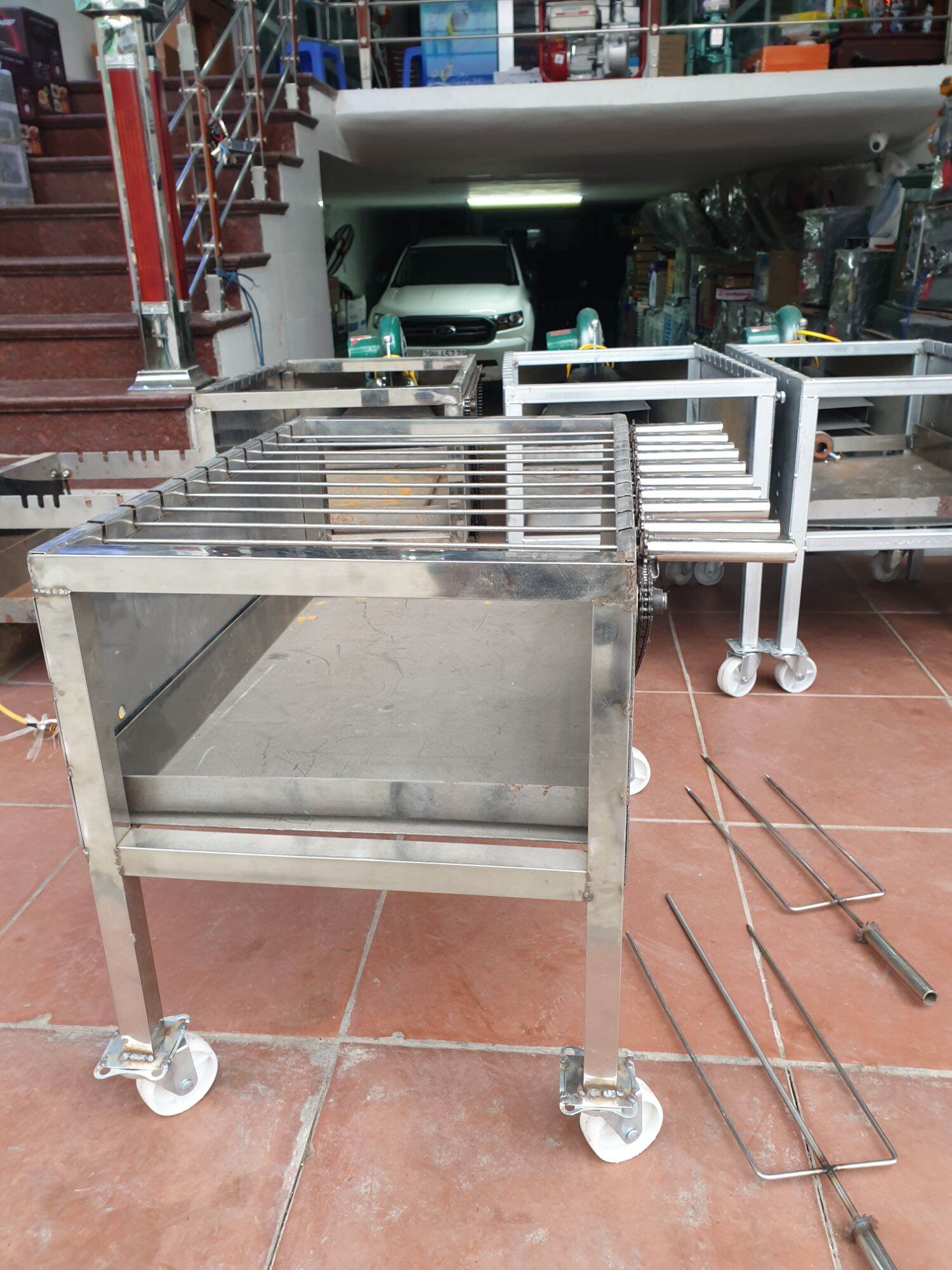 MÁY NƯỚNG 10 XIÊN CHẤT LIỆU INOX