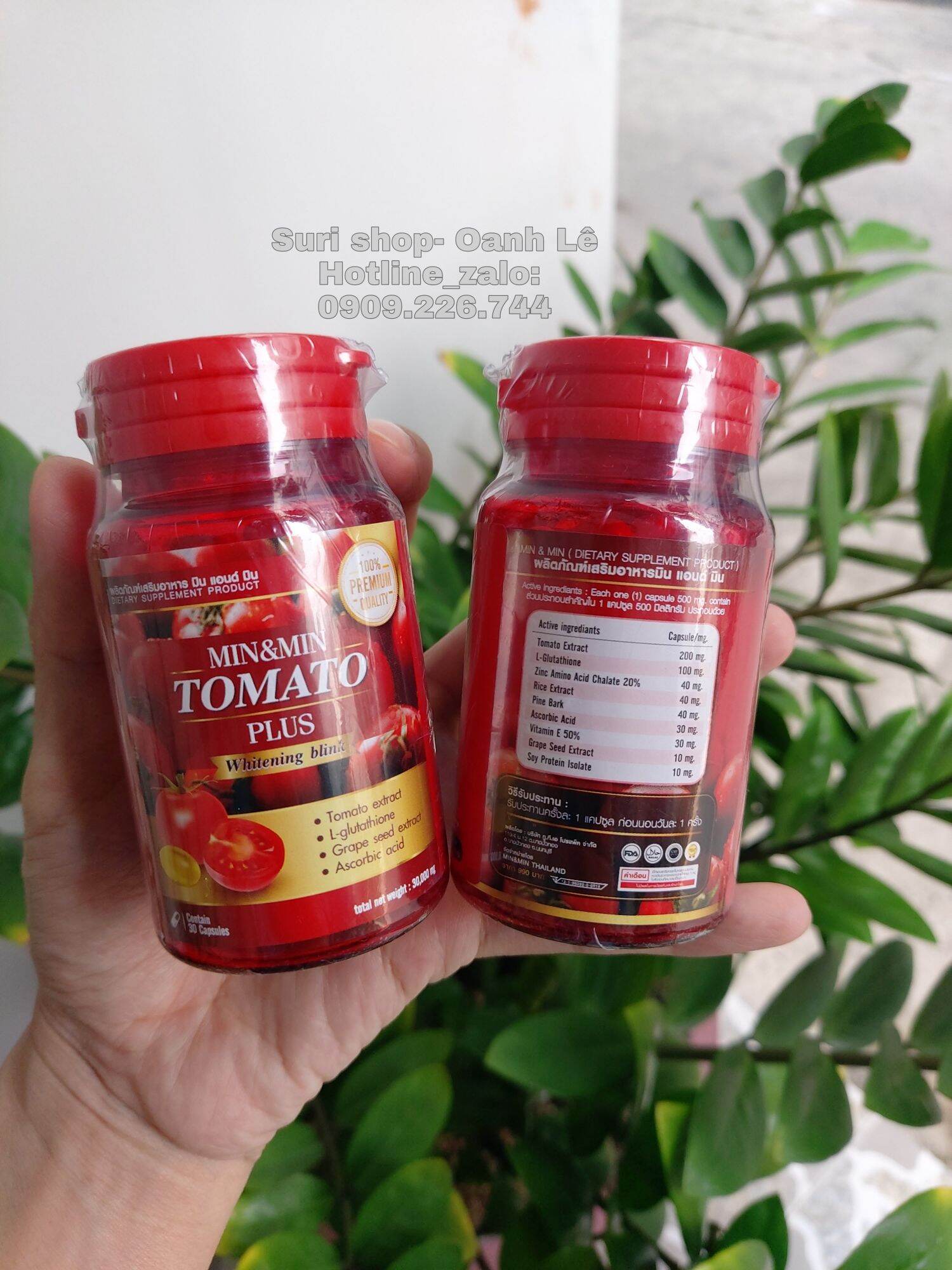 [Hcm]Viên Cà Chua Trắng Da Min&Min Tomato Thái Lan