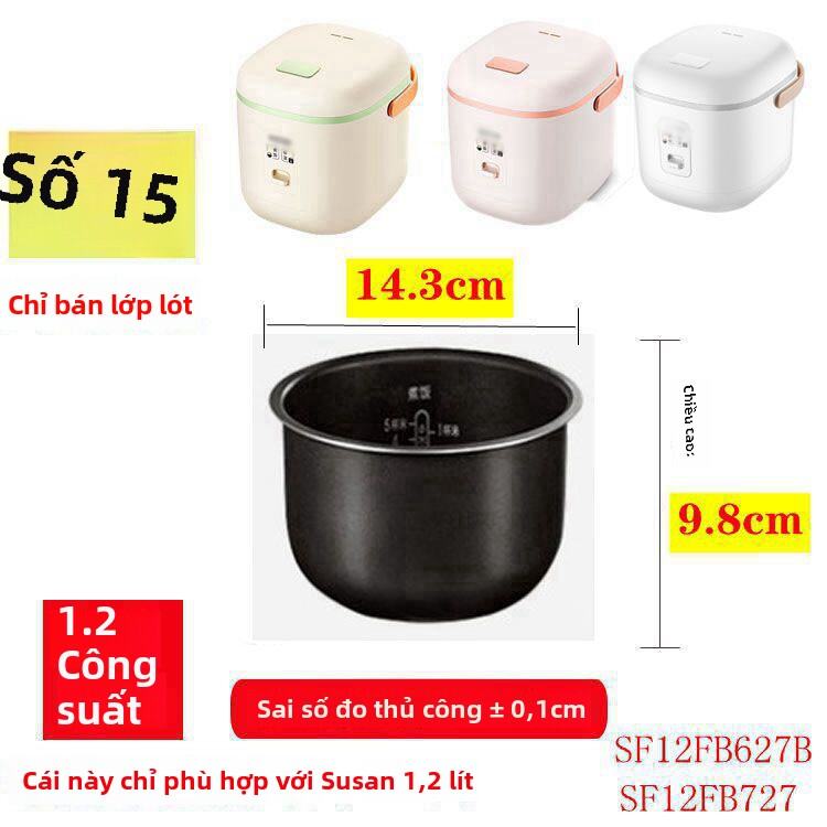 Nồi Cơm Điện 1.6L 1.2L 2L Tương Thích Với Nồi Cơm Điện Supor SF12FB627B/SF16FC713 Nồi Cơm Điện 3L Dưới Nồi Cơm Điện Cơ Bản