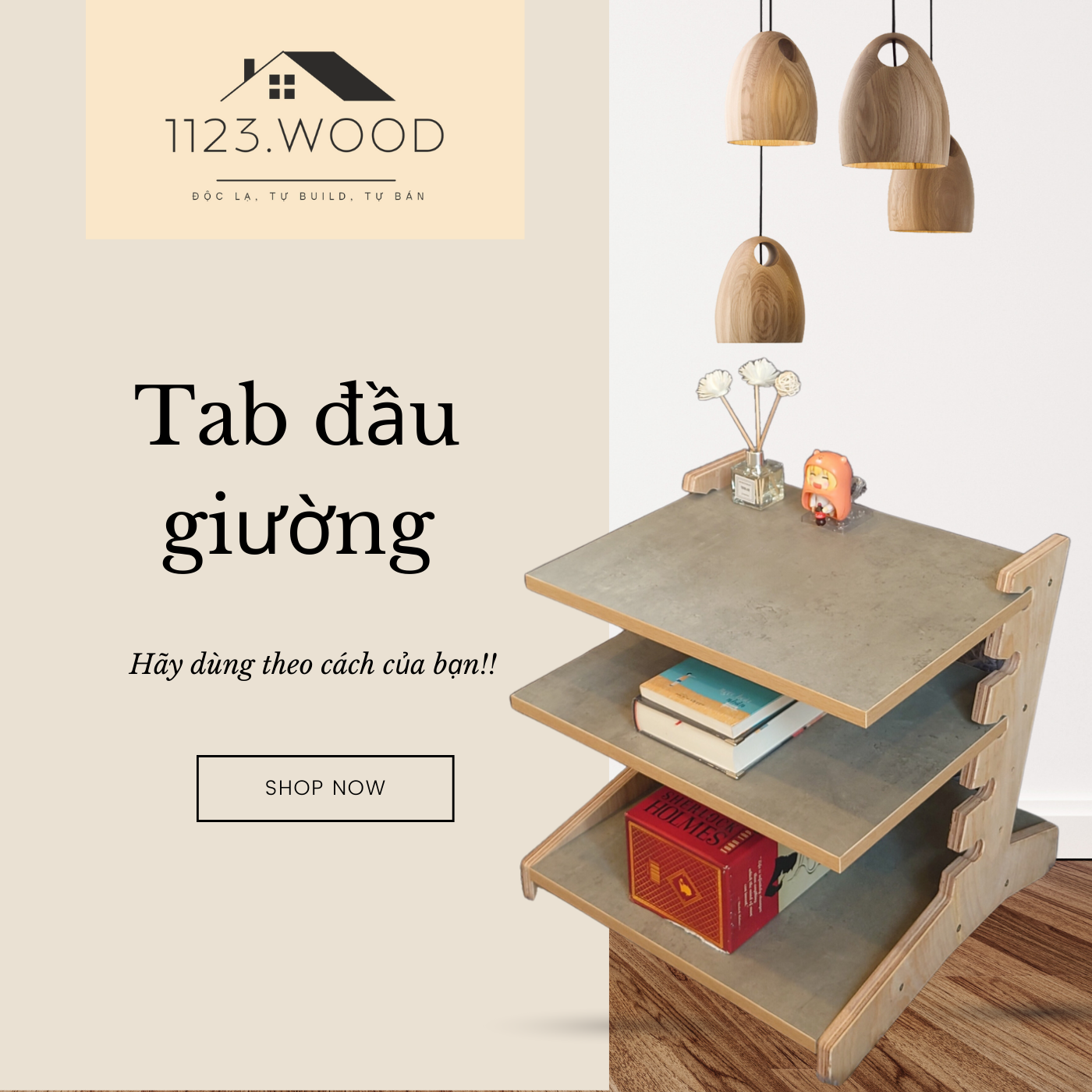 Kệ đầu giường ba tầng