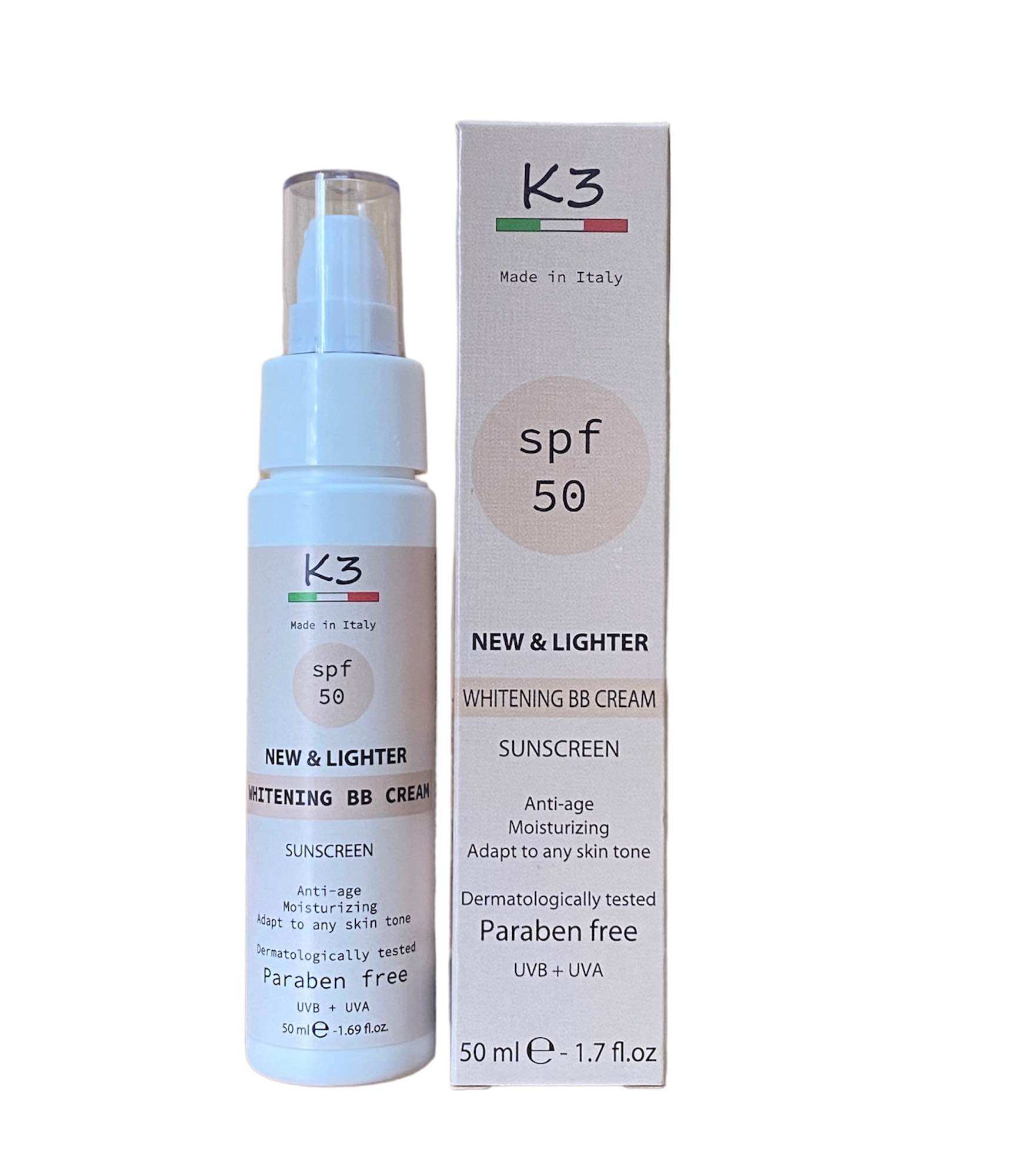 Kem chống nắng K3 Whitening BB Cream SPF50