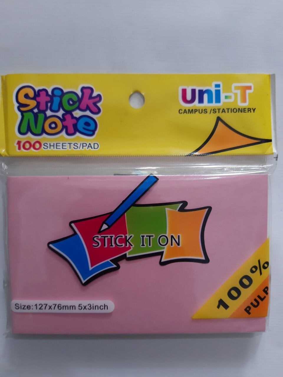 1 xấp giấy note dạ quang nhiều mầu 3*5