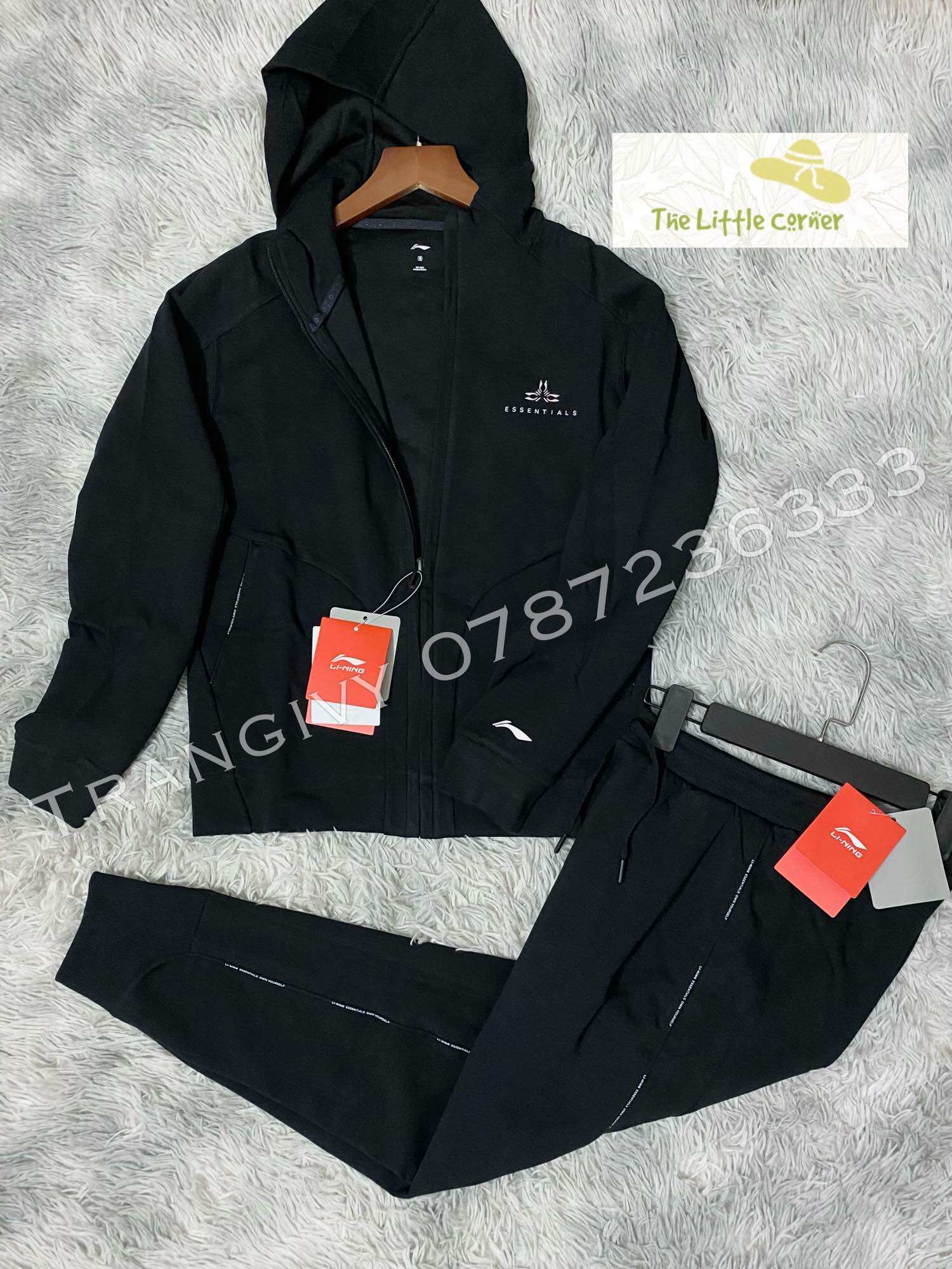 Bộ thể thao nỉ mịn nữ Lining