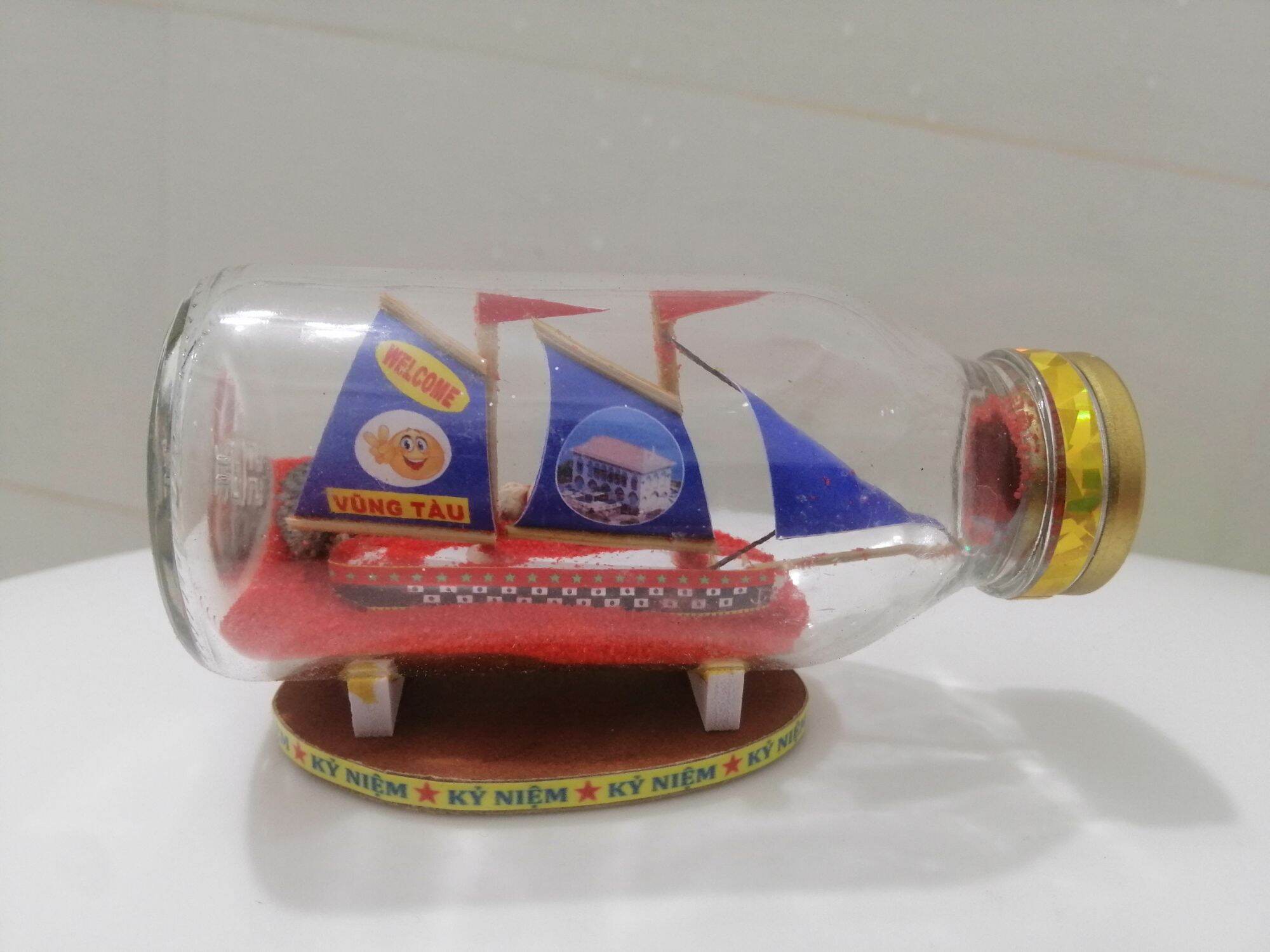 THUYỀN BUỒN TRONG CHAI SIZE NHỎ DÀI 11 cm