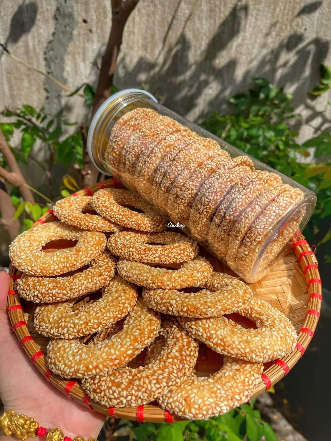 Bánh vòng mè bơ sữa combo 3 bịch ( bịch 12 cái)