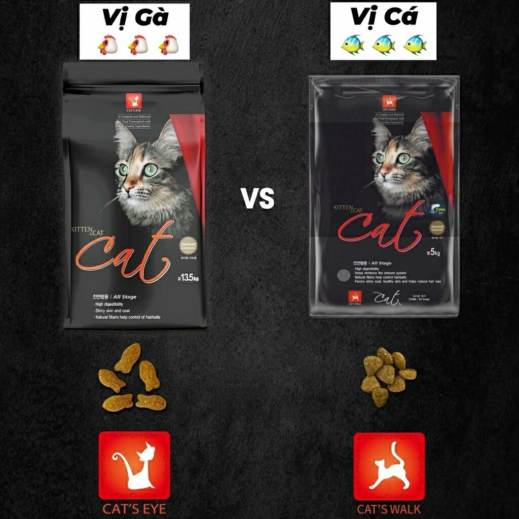 Thức ăn dạng hạt cats eye - cats walk - mint meow mart