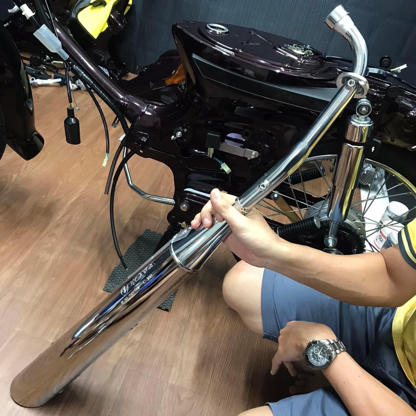Ống xả pô 2543 lắp dream / wave nhỏ/ cub / xe 50cc