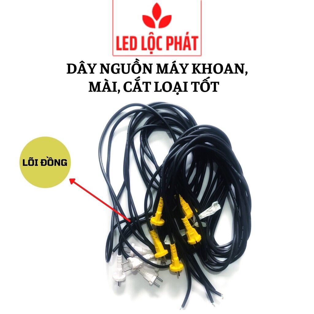Dây nguồn tốt lõi đồng 2m 3m 5m, dây nguồn máy khoan hàn cắt mài