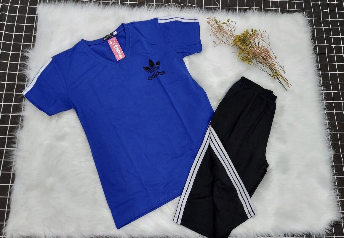 Set bộ, bộ đồ thun lửng phong cách thể thao chất vải cotton