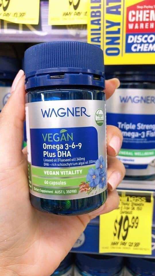Vegan omega 3-6-9 dha wagner 60 viên