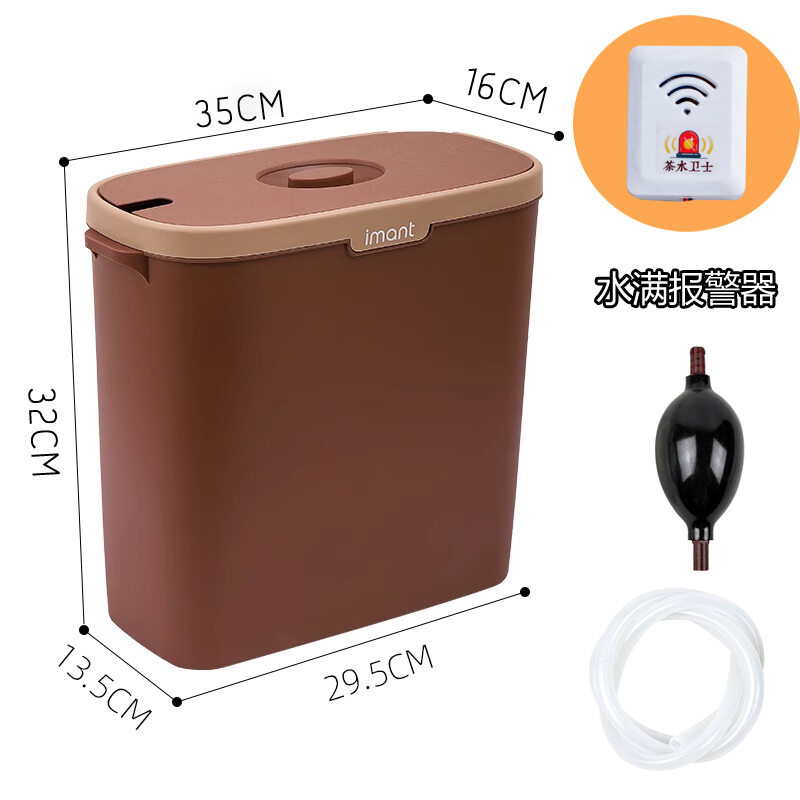 Thùng nước trà tiếp công phu dưới bàn xô đựng nước thải phụ kiện bộ trà có lưới lọc xô đựng bã trà khe hẹp
