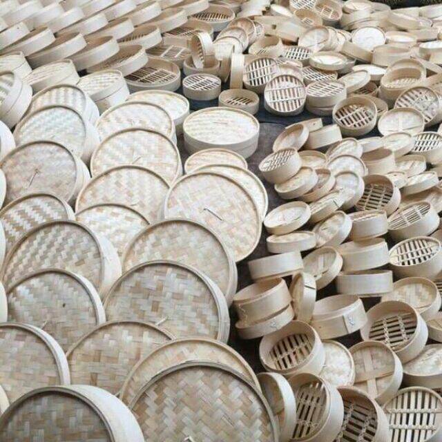Xửng hấp tre lồng hấp tre loại 2 tầng ( 2 lồng+1 nắp)