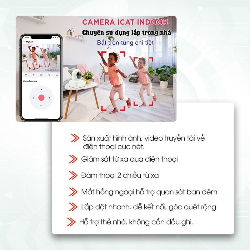Camera Ai Hunonic Icat Trong nhà