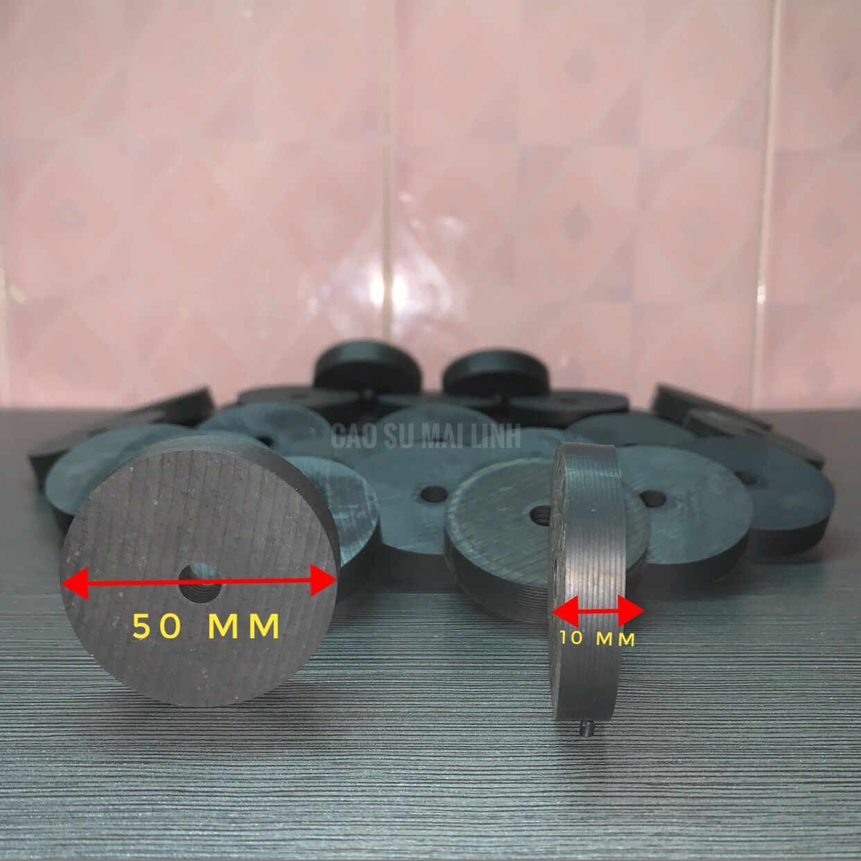 10 long đền cao su phi 50 ; 60 ; 70 dày 10 (mm)