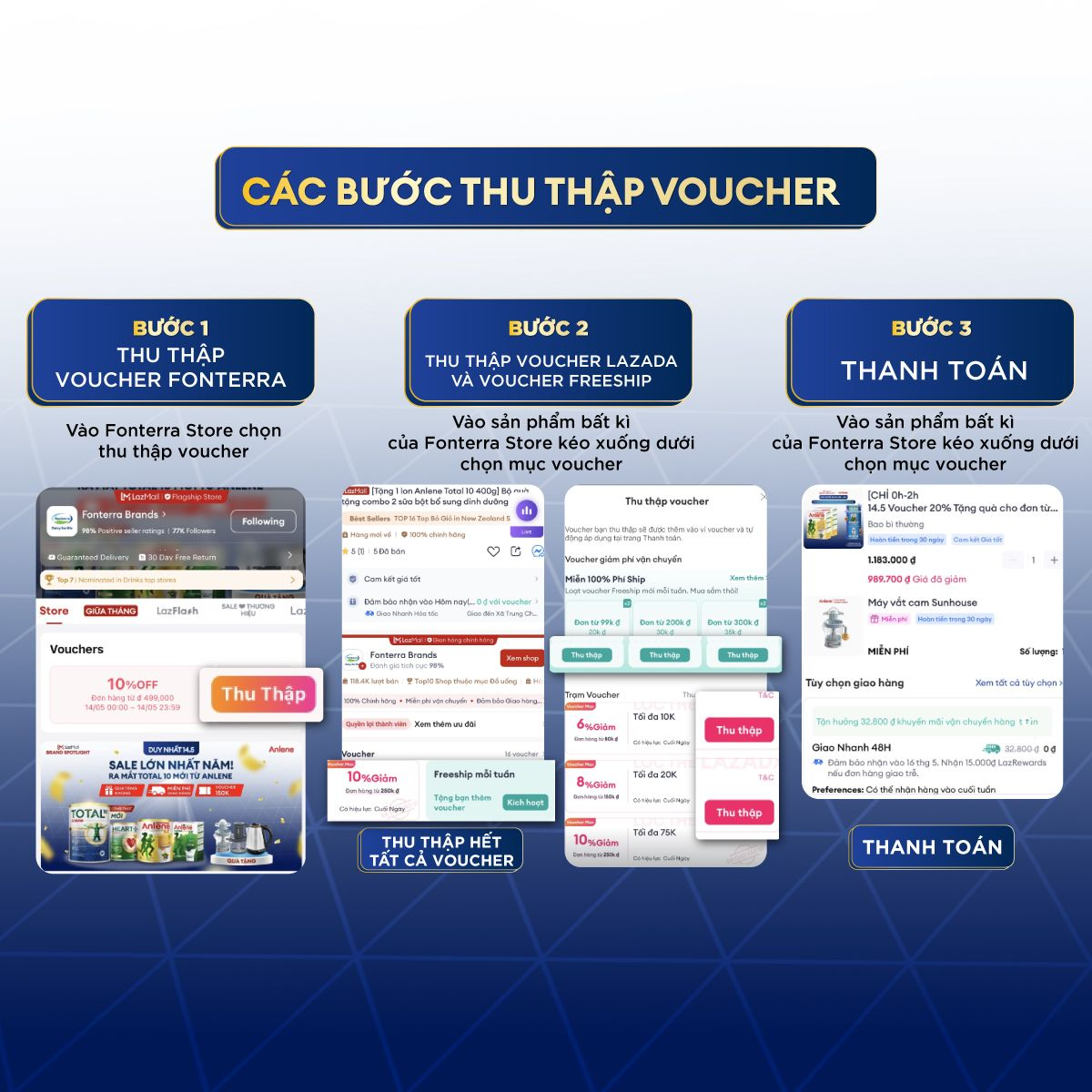 [Voucher giảm đến 26%]Combo 2 Sữa Bột Anlene Hương Cà Phê Dạng Gói Tiện Lợi (8 Gói x 35G)