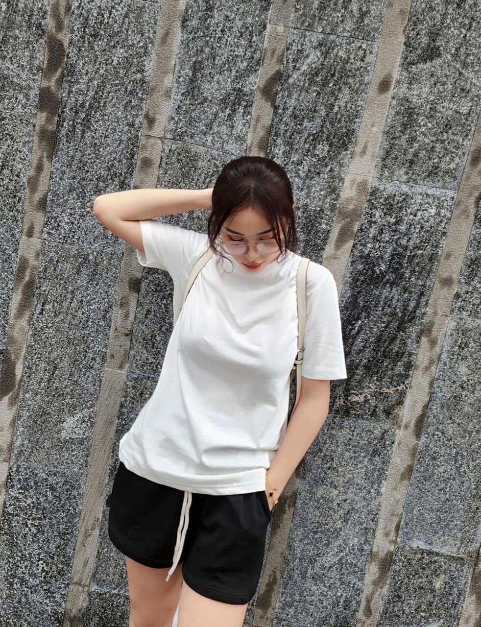 Áo thun nữ trơn dáng Basic nhiều màu, Áo thun nữ trơn cotton mềm mịn