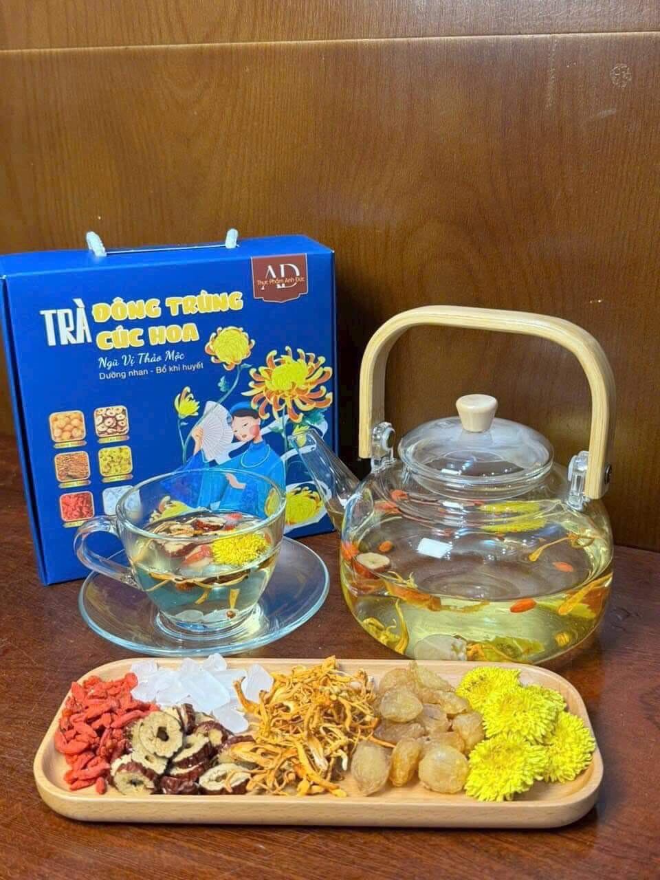 Trà đông trùng cúc hoa ( hộp 20 gói nhỏ)