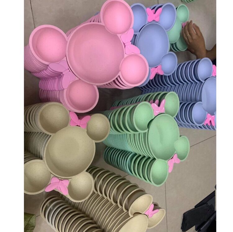 Khay ăn dặm lúa mạch mickey cho bé