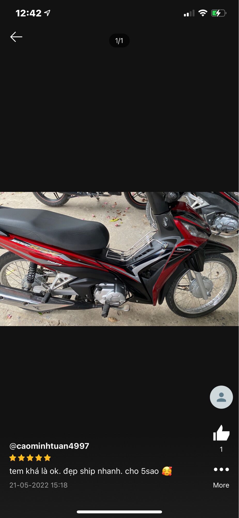 Bộ tem Wave Rsx 110 Fi màu đỏ 2014 hàng nhập Thái Lan