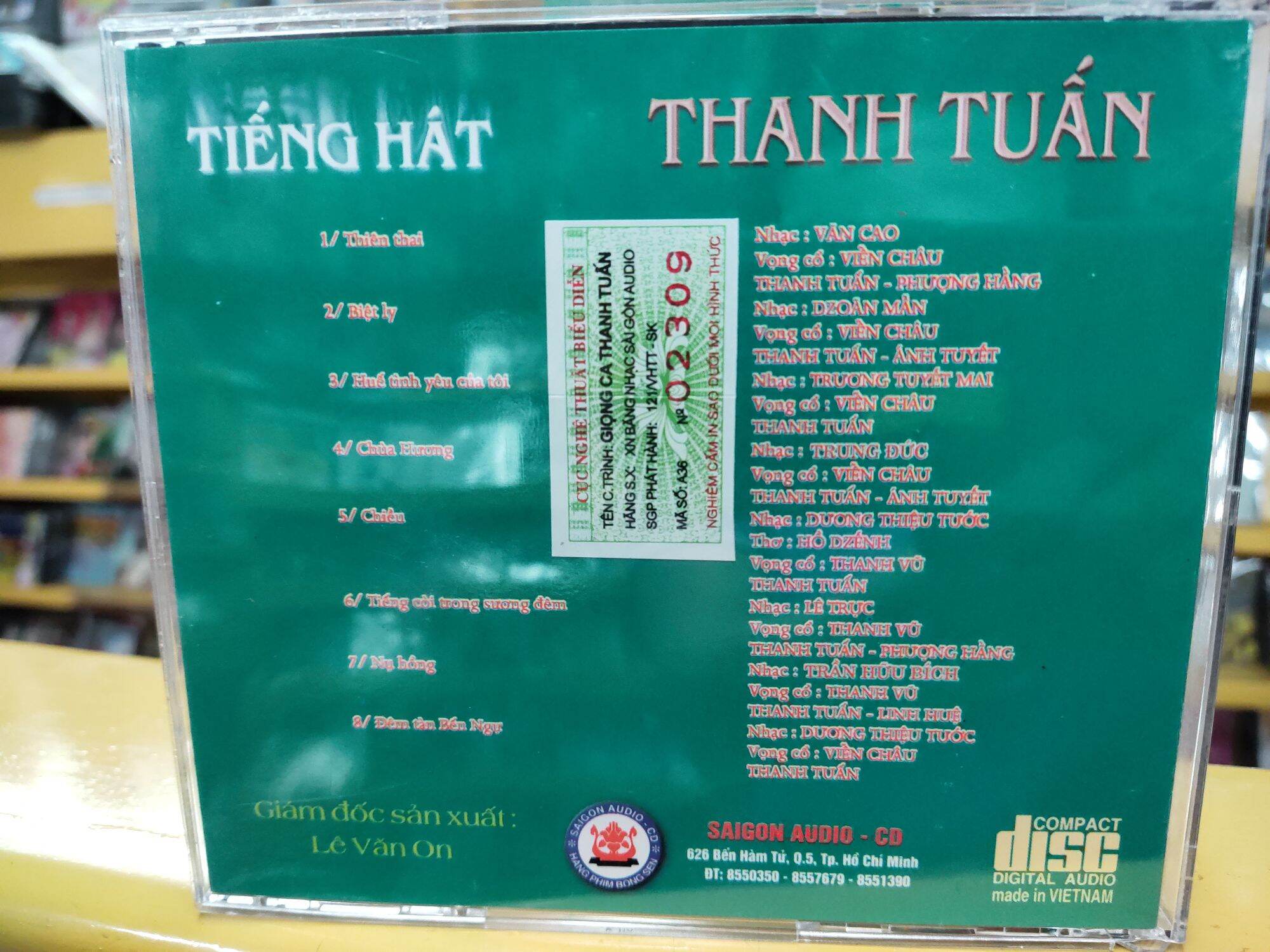 CD tiếng hát Thanh Tuấn