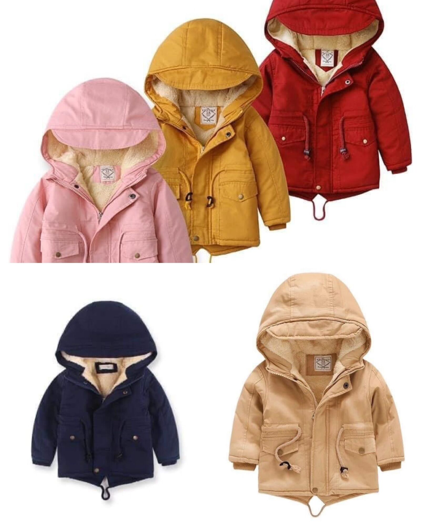 Áo parka lót lông siêu ấm cho bé