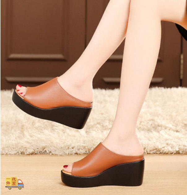 Dép đế xuồng quai da ms02