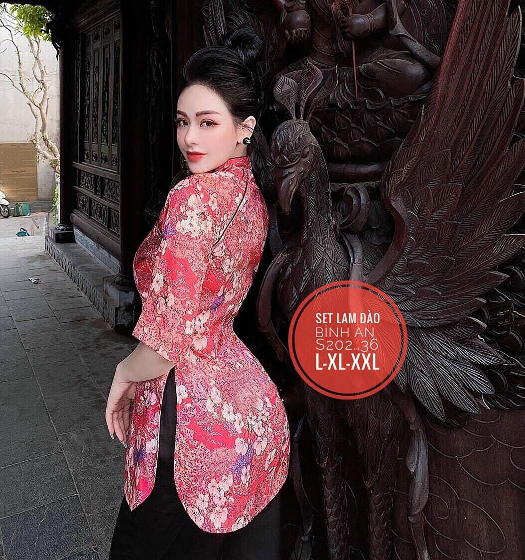 55-90kg Bigsize SET LAM BÀ BA HOA ĐÀO BÌNH AN