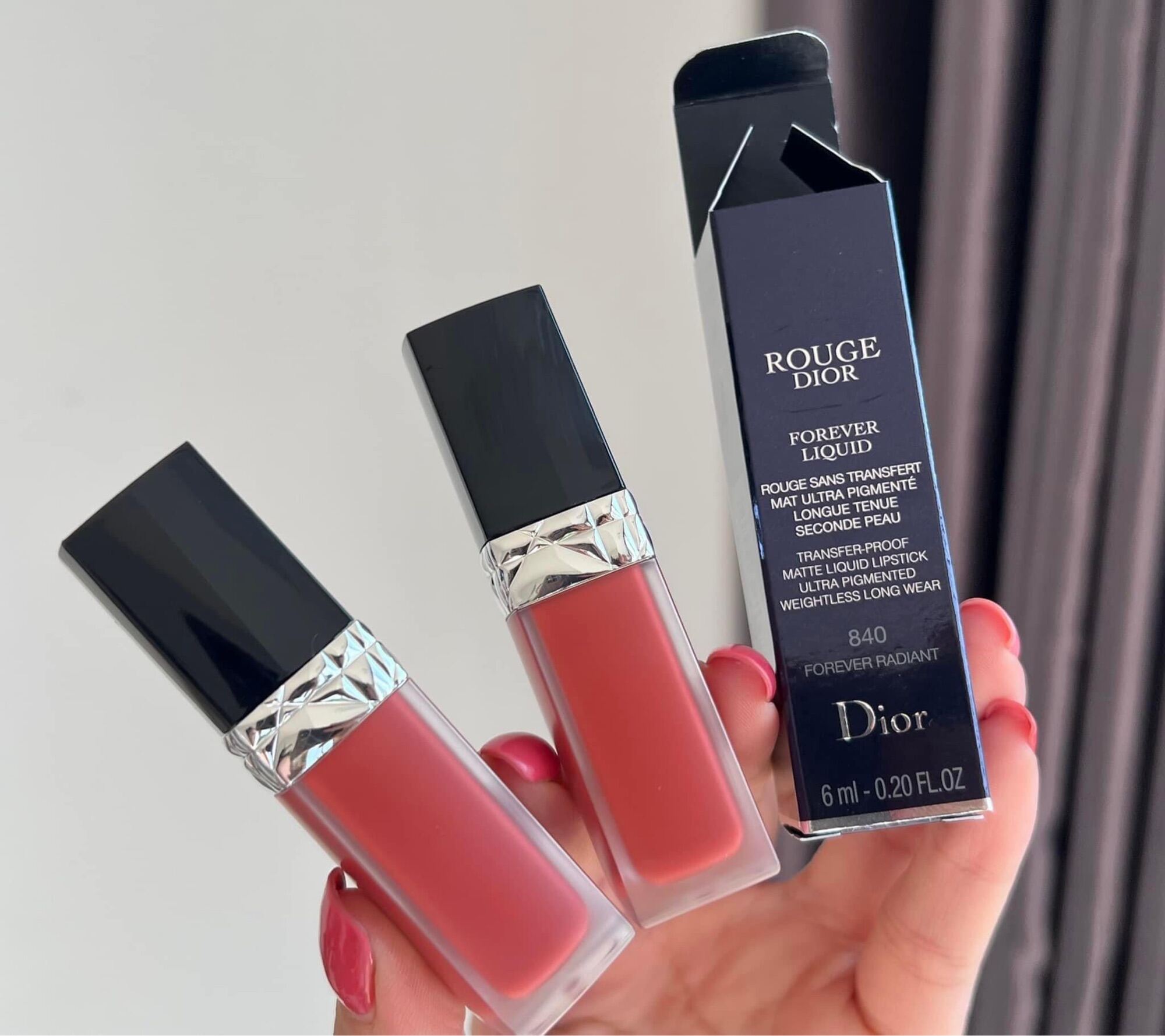 Son Kem Dior Rouge Forever Liquid 741 Forever Star  Đỏ Cam  Lala  Cosmetics  Thiên đường mỹ phẩm