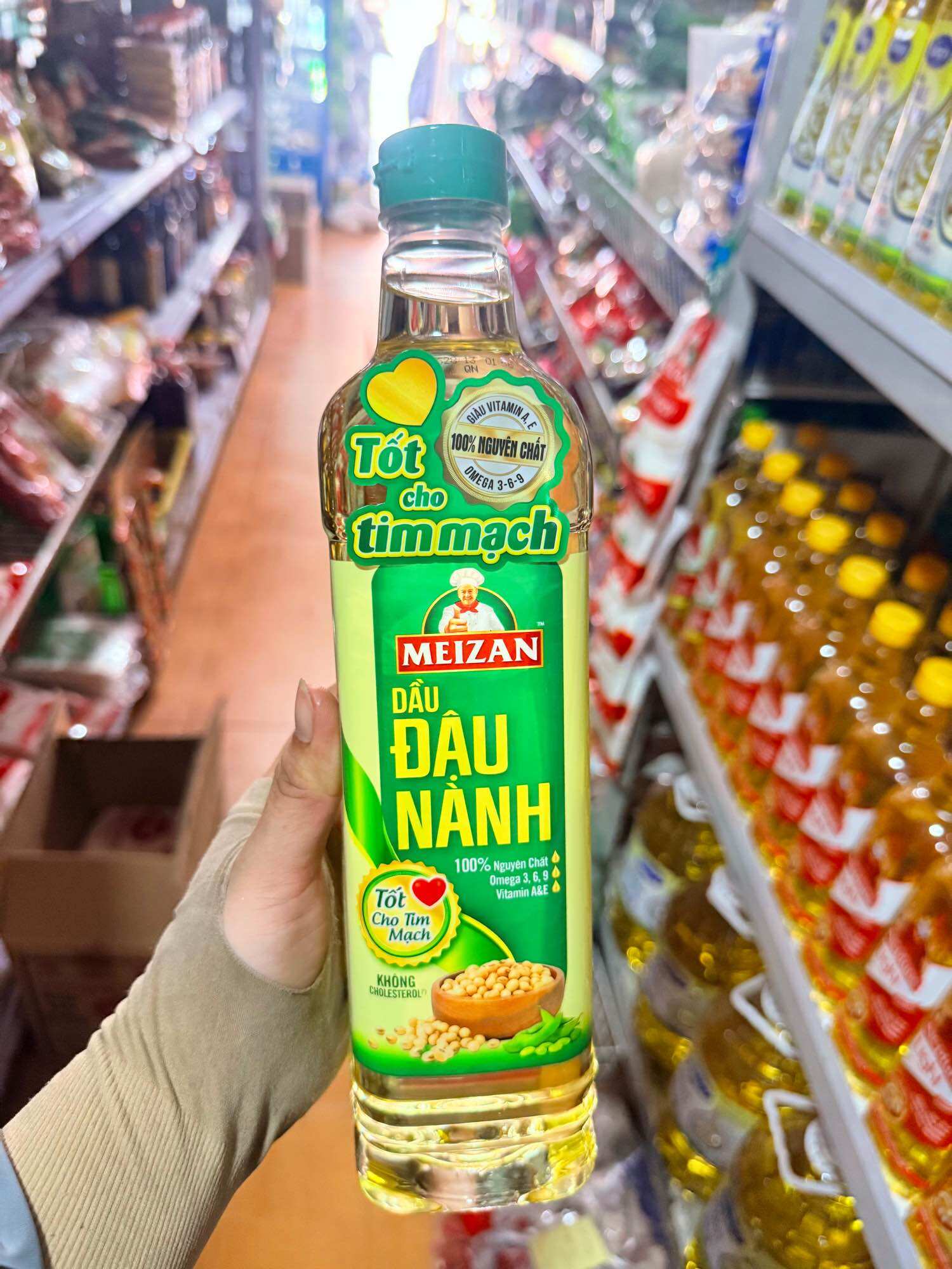 Dầu đậu nành Meizan 100% nguyên chất chai 1L