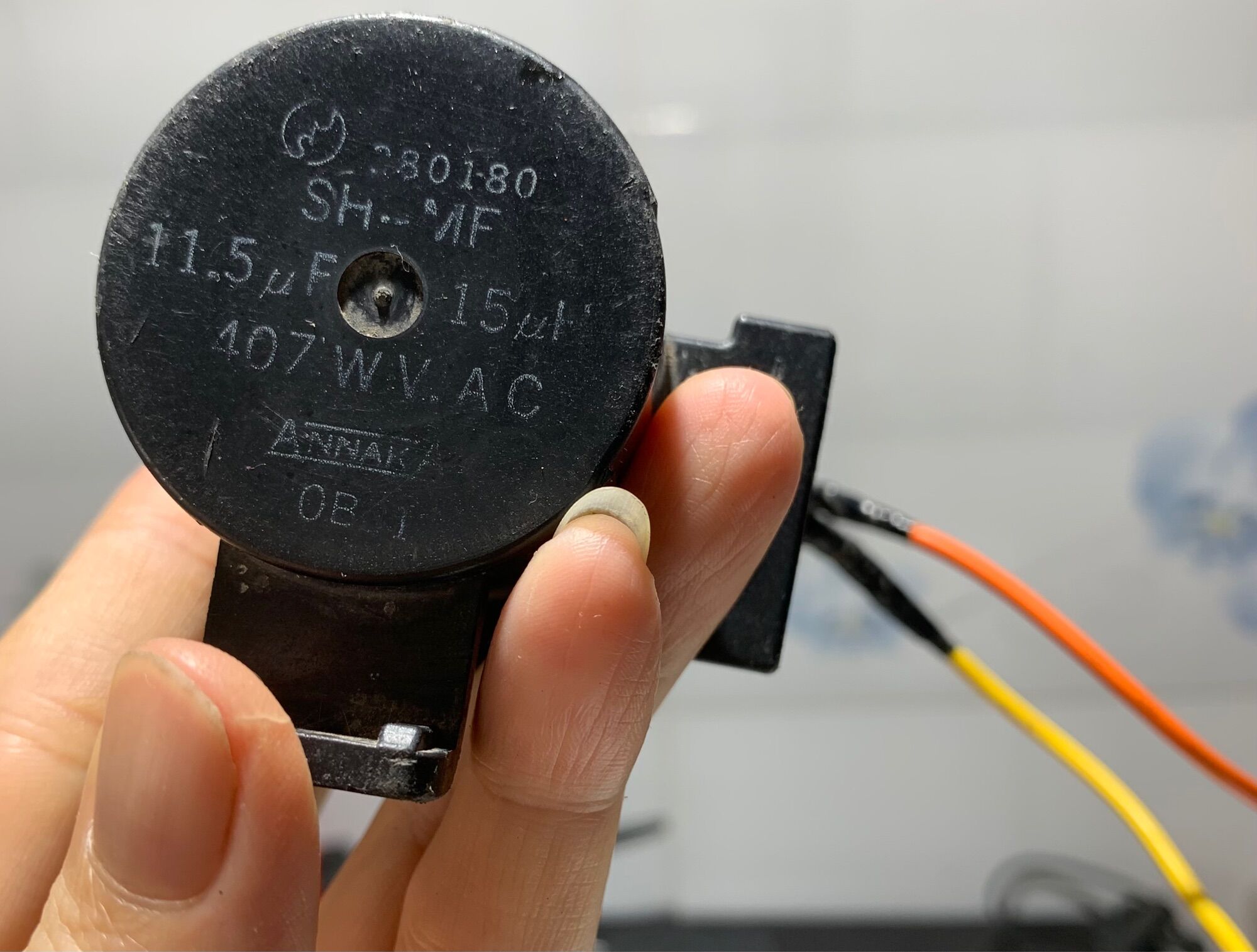 Tụ máy giặt cửa trên 407vac 11,5uf 15uh tháo máy chính hãng