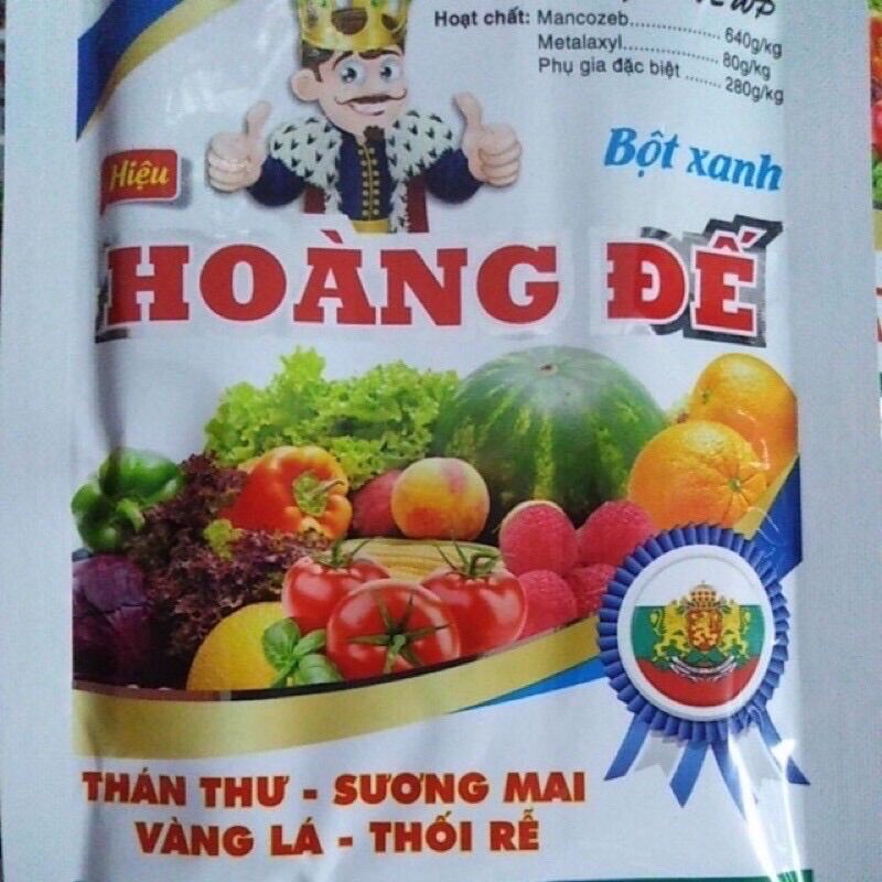 Combo 10 gói bột xanh hoàng đế, trị thán thư , sương mai vàng lá, thối rễ , bảo vệ hoa hồng