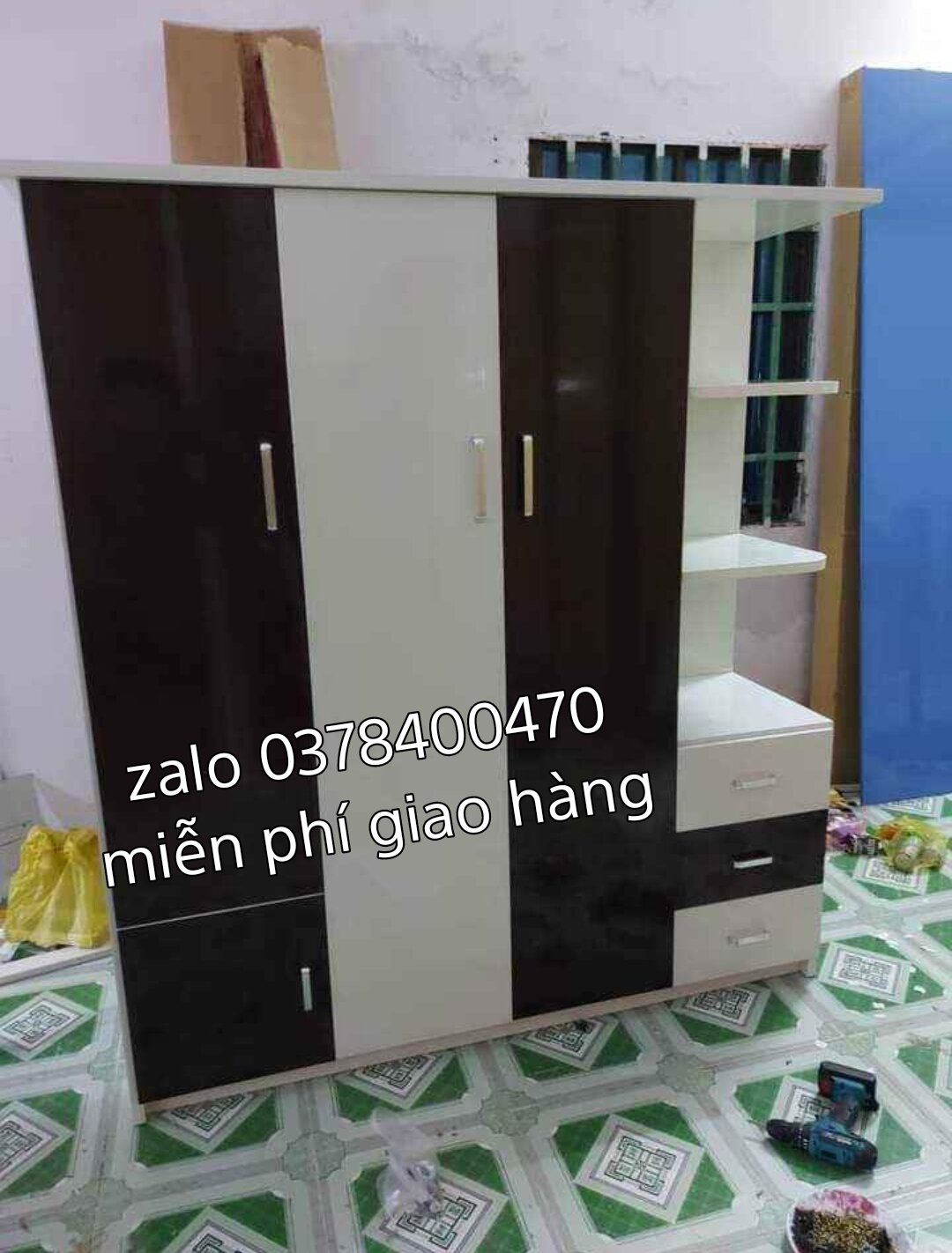 Tủ nhựa đài loan 3 cánh 1 kệ
