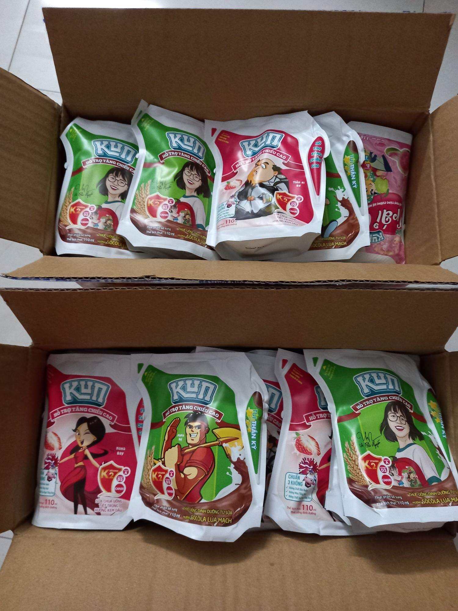 Sữa Kun túi mix vị 110ml