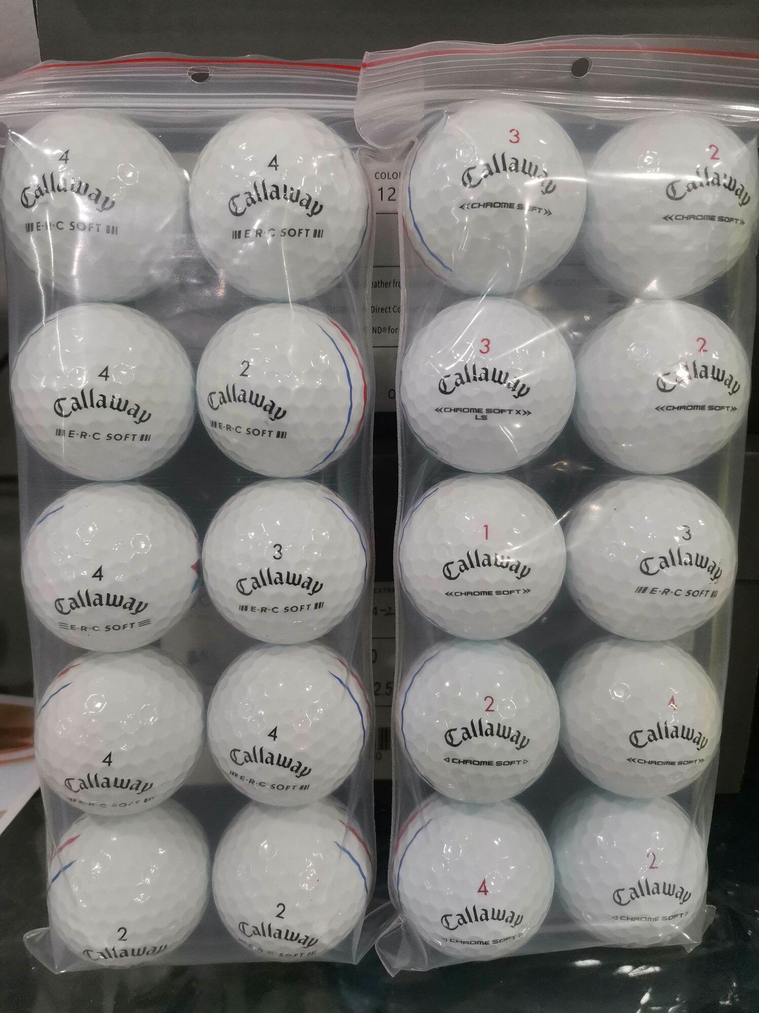 Bóng Golf Callaway E.R.C Chrome Soft 10 Bóng Mới 98%