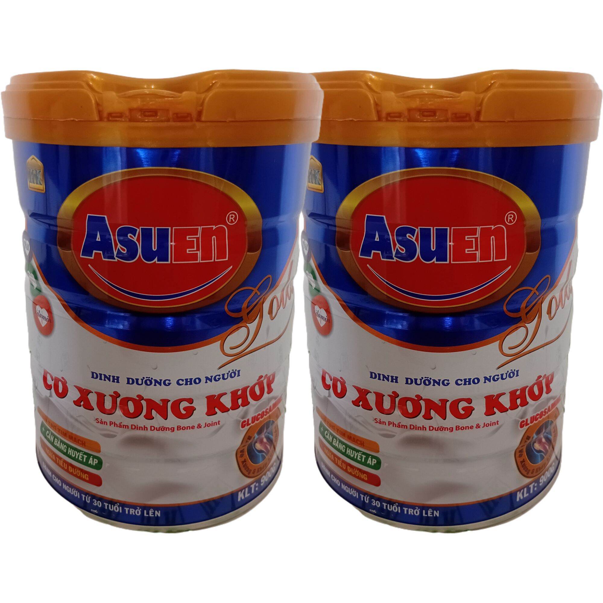 (Combo of 2 Cans) Asuen Gold Bone and Joint Milk Powder 900g Can, (New Expiration Date 2028), Genuine