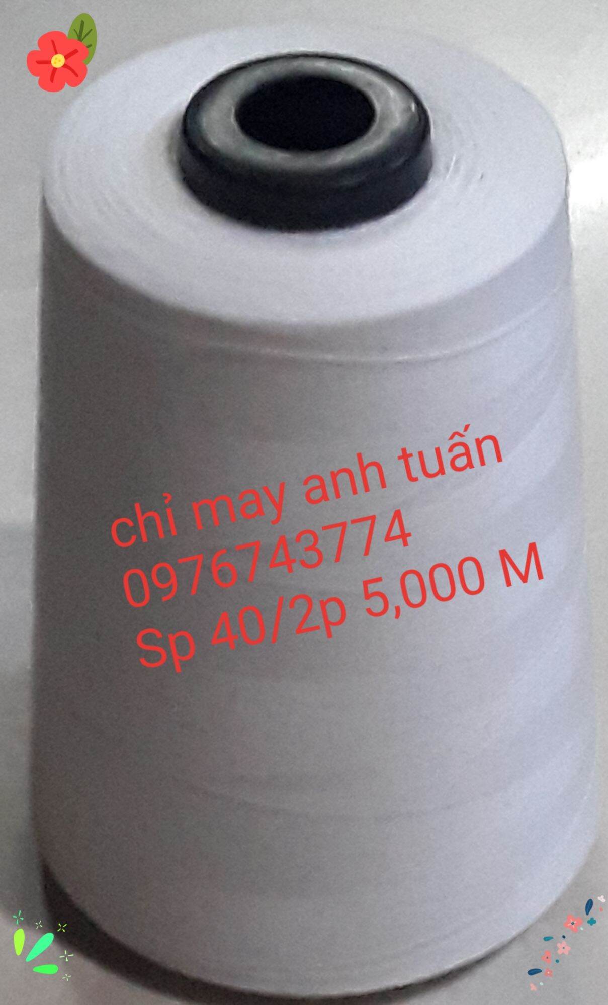 Chỉ may 40/2 5000 m chỉ may quần áo màu trắng