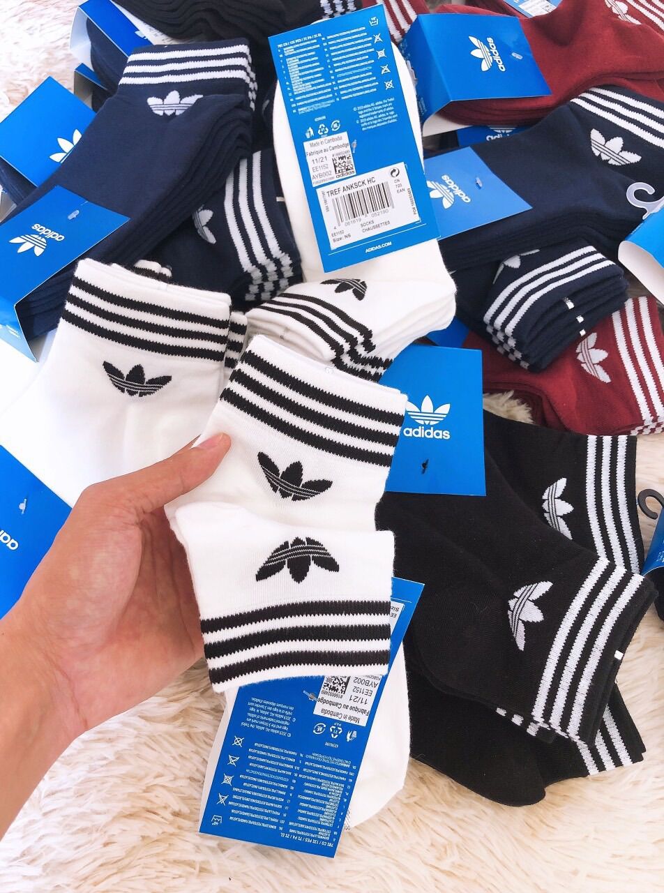 [3-5/8 Hoàn Tiền 25%]Sét 3 đôi tất Adidass Auth tuồn xịn full tem tag chuẩn hãng