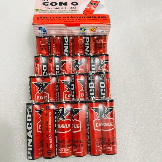 💥Set 6 Viên Pin Con Ó Xanh, Pin Lớn