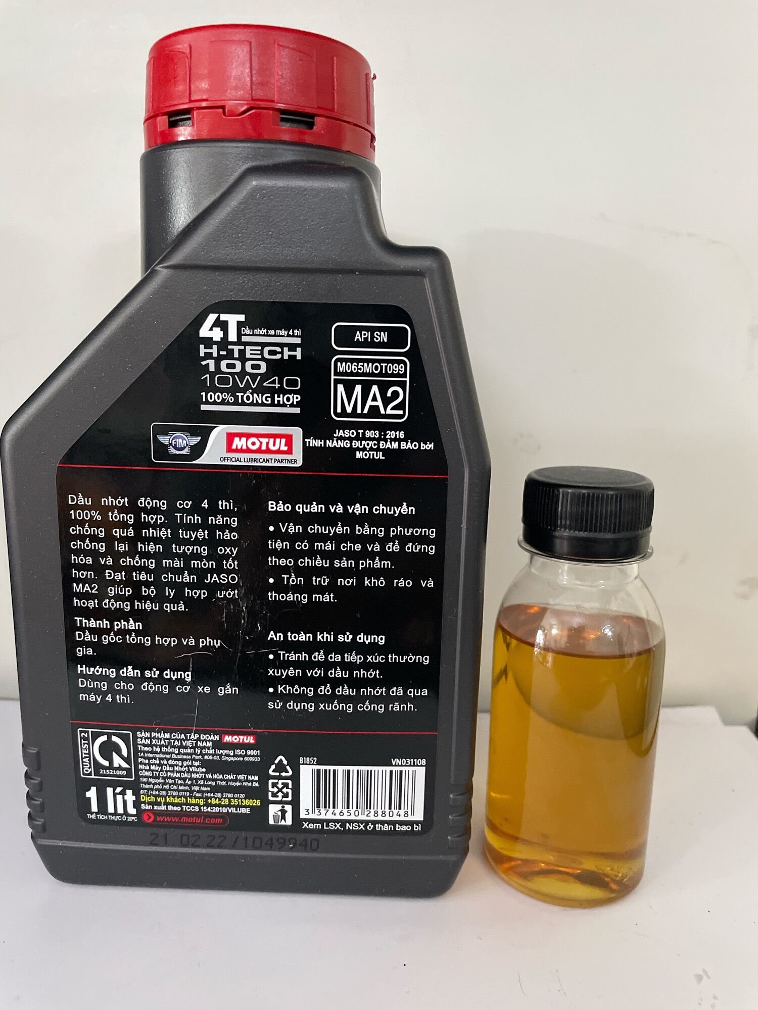 [Có chiếc lẻ] Nhớt Motul HTech H-Tech 100 4T 10W40 H tech
