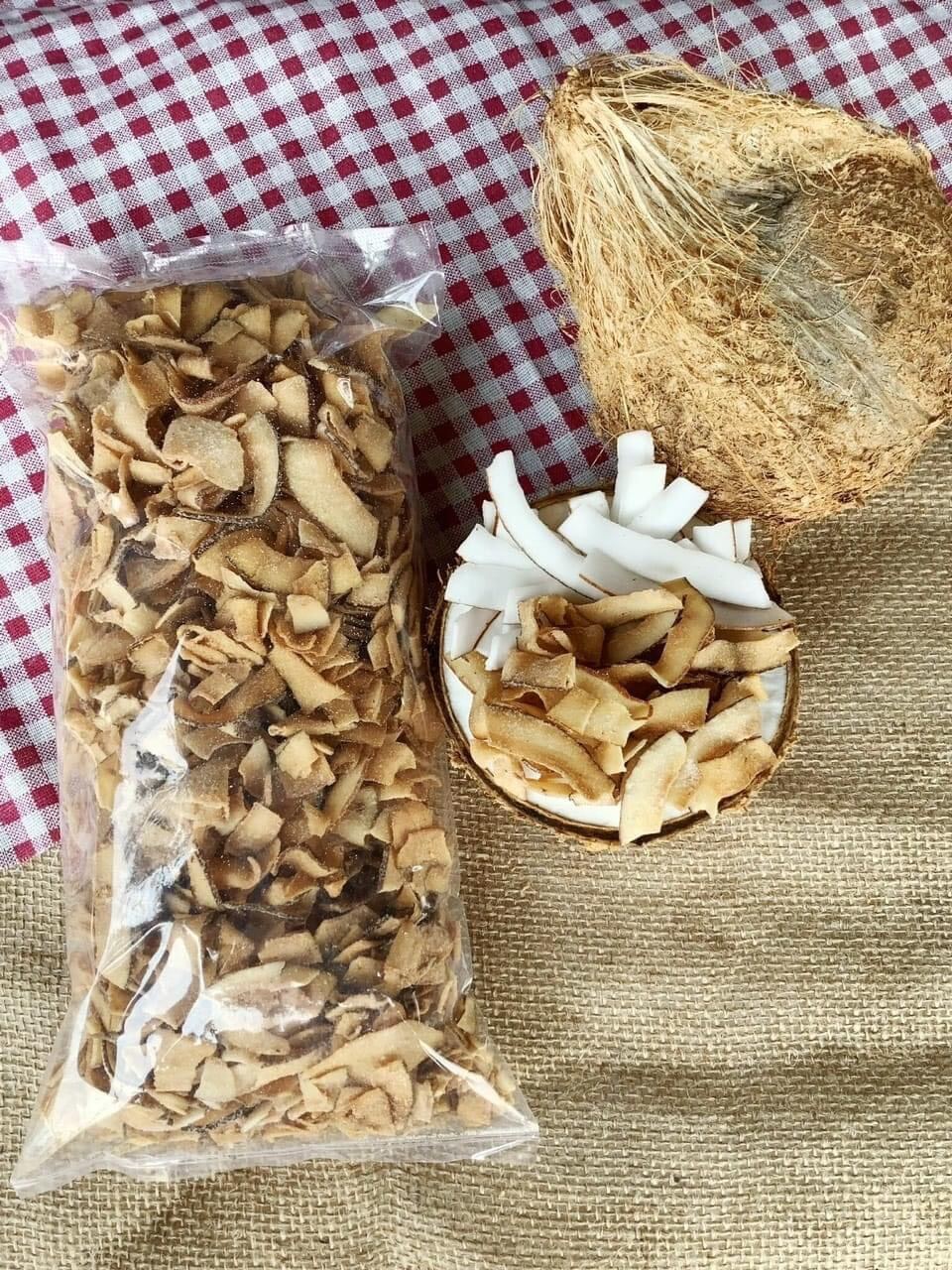 Dừa khô khô sấy giòn 1 kg (   1 túi 500gram, 2 túi)